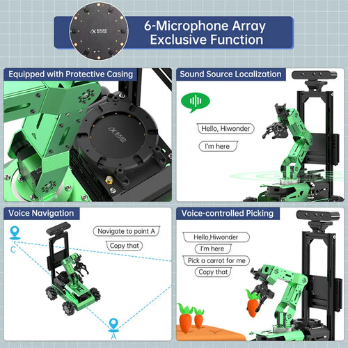 JetAuto Pro ROS Robot Car with Vision Robotic Arm Powered by Jetson Nano Support SLAM Mapping/Navigation/Python (Advanced Kit with Jetson Nano 4GB)