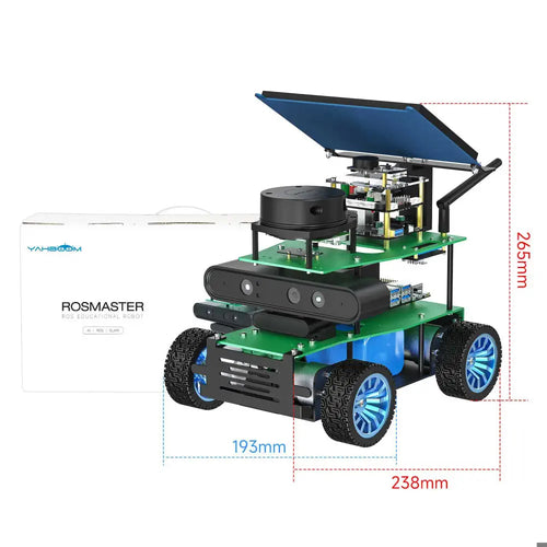 Yahboom ROSMASTER X1 AI Robot Jetson Nano Python Programmable Visual Recognition Mapping Navigation Radar Tracking(Superior Ver with NANO SUB Board)
