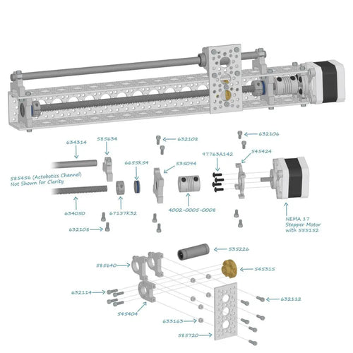 ServoCity Flexible Clamping Shaft Coupler 0.250in to 8mm