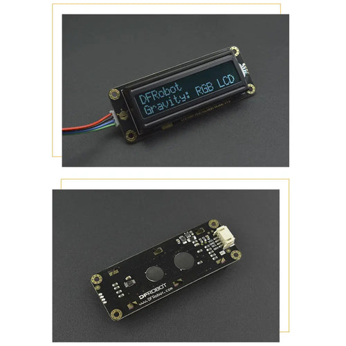 Gravity: I2C 16x2 Arduino LCD w/ RGB Font Display (Black) V2.0