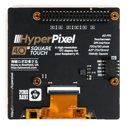 HyperPixel 4.0 Square - Hi-Res Display for Raspberry Pi – Touch