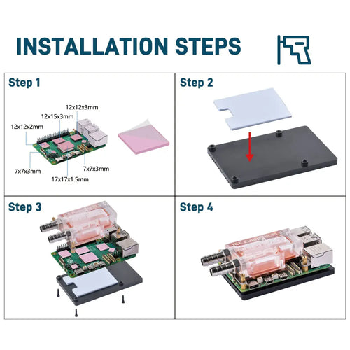 52Pi ICE Pump Cooling Accessory for Raspberry Pi 5