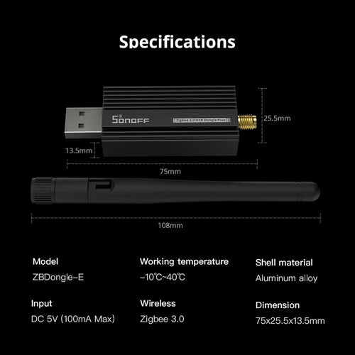 iTead Studio Zigbee 3.0 USB Dongle Plus–ZBDongle-E