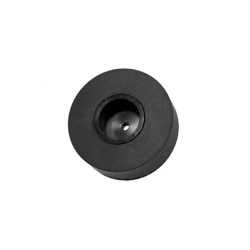 Large Rubber Wheel w/ Aluminum Hub 38mm Diameter 2mm Shaft Hole - Black