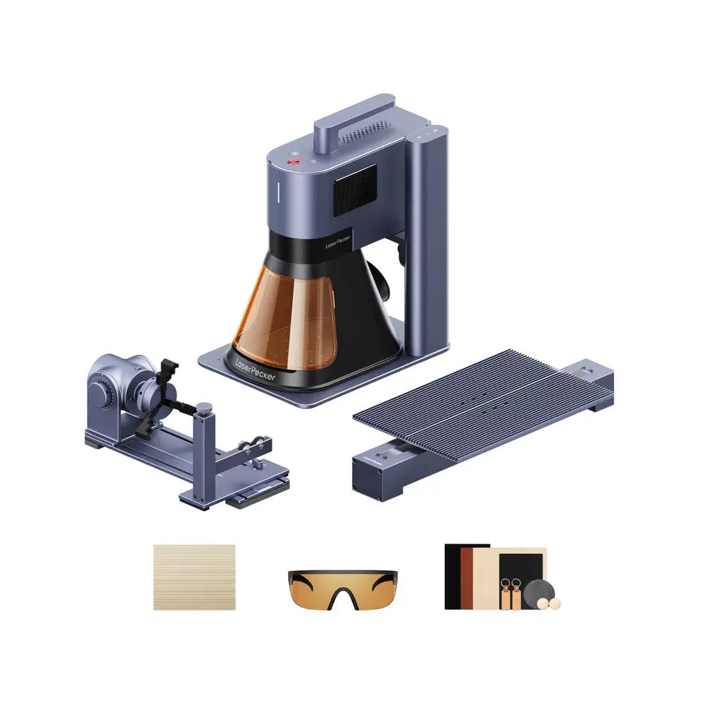 LaserPecker LP5 Smart 20W Fiber + Diode Laser Engraver - Deluxe Bundle