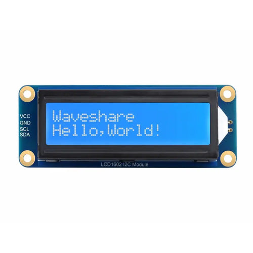 Waveshare LCD1602 I2C Module, White on Blue, 16x2 Characters LCD, 3.3V/5V