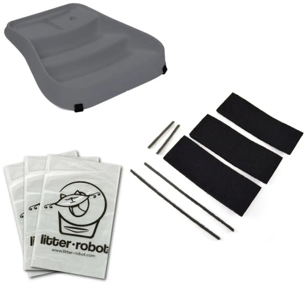Litter-Robot III Accessories Bundle: Liners Filters Ramp (Grey