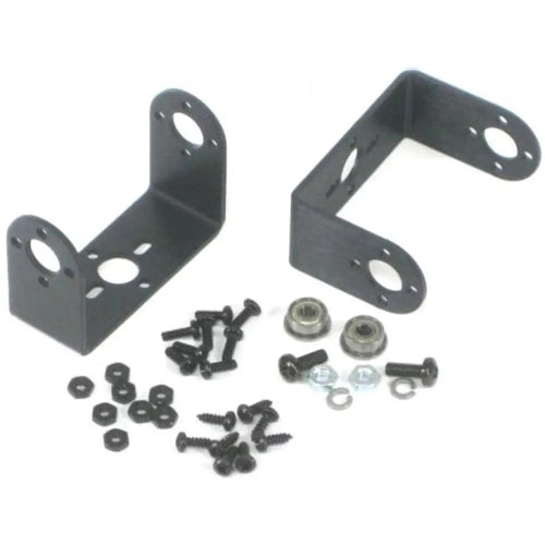 Lynxmotion Aluminum "C" Micro Servo Bracket Two Pack (Black)