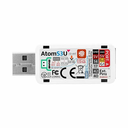 M5Stack AtomS3U ESP32S3 Development Kit w/ USB-A