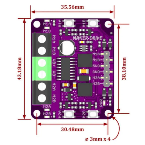 Maker Drive H-Bridge Motor Driver for Beginner