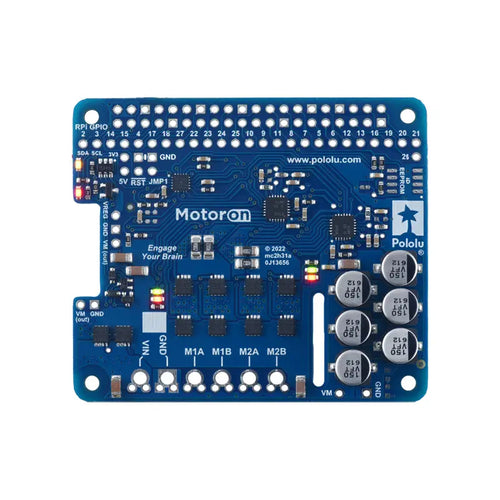 Motoron M2H18v18 Dual High-Power Motor Controller Kit for RPi w/ Connectors