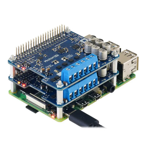 Motoron M2H18v18 Dual High-Power Motor Controller Kit for RPi w/ Connectors