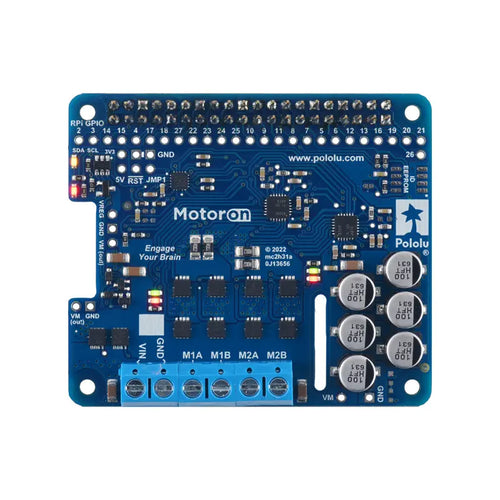 Motoron M2H24v14 Dual High-Power Motor Controller for RPi w/ Soldered Connectors