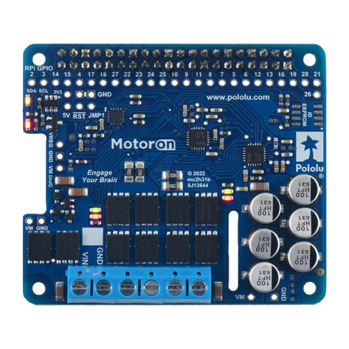 Motoron M2h24v16 Dual High-Power Motor Controller for RPi (Connectors Soldered)