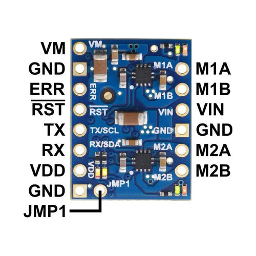 Motoron M2U550 Dual Serial Motor Controller (Header Pins Soldered)