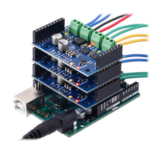 Motoron M3S256 Triple Motor Controller Shield Kit for Arduino (w/ Connectors)