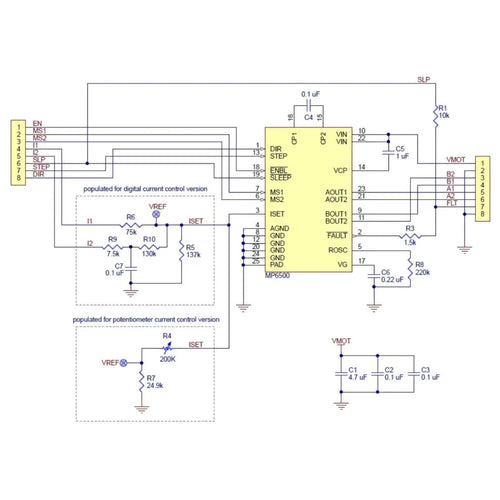 MP6500 Stepper Motor Driver Carrier (Potentiometer Current Control)