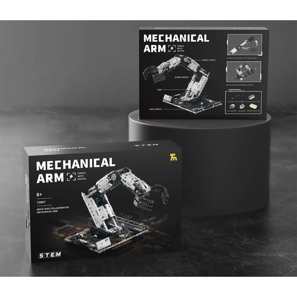 Multi-Axis STEM Collaborative Mechanical Arm Brick Construction Kit