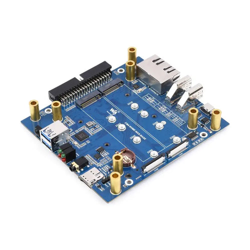 Waveshare NAS Mini-Computer for RPi CM4, Network Storage, Dual SSDrive Slots