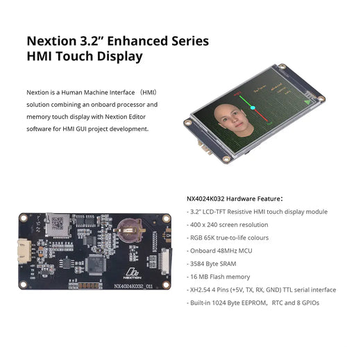Nextion 3.2” Enhanced Series HMI Touch Display (NX4024K032)