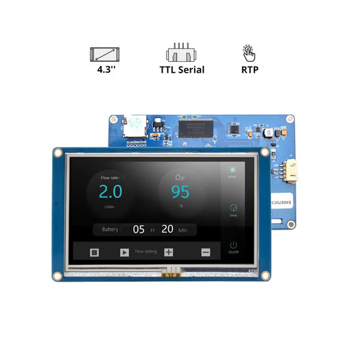 Nextion 4.3” Basic Series HMI Touch Display (NX4827T043)