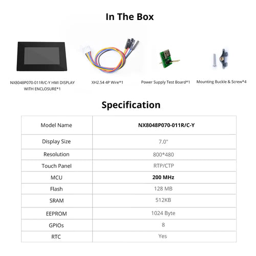 Nextion 7.0” Intelligent Series HMI Touch Display w/ Enclosure (NX8048P070-011R-Y)