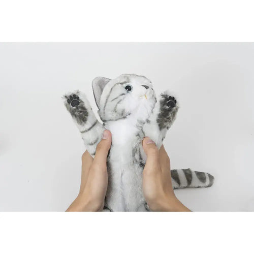 Trendmaster Interactive Plush Robot Cat Gray Stripes