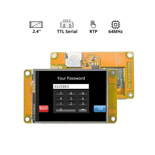 Nextion NX3224F024 2.4-Inch Discovery Series Resistive HMI Touch Display