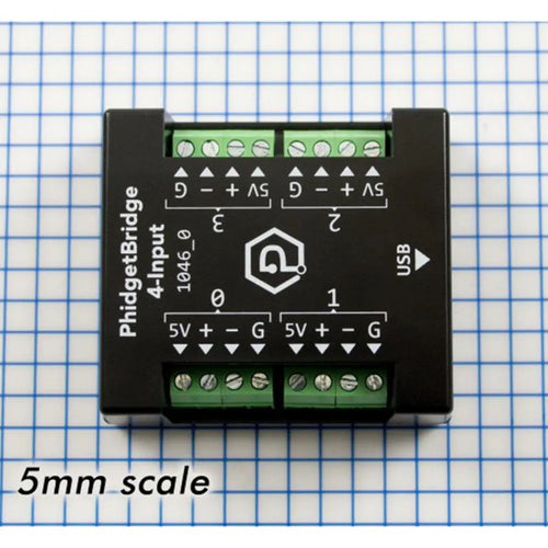 Phidgets PhidgetBridge Wheatstone Bridge Sensor Interface (w/ Enclosure)