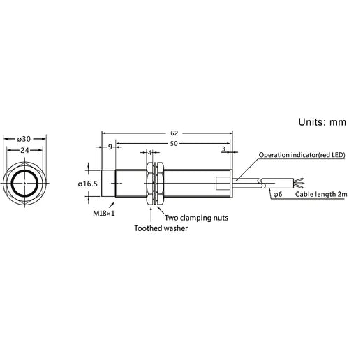 Phidgets Inductive Proximity Sensor - 8mm