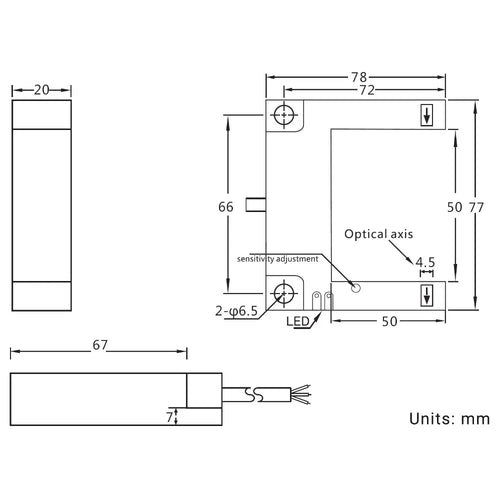 Phidgets IR Beam Break Proximity Sensor - 50mm