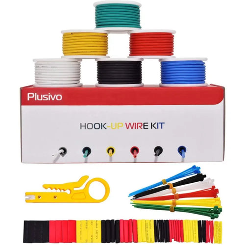 Plusivo 18AWG Hook Up Wire Kit - 6 Colors (16 ft each)