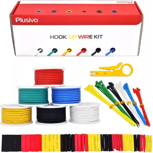 Plusivo 18AWG Hook Up Wire Kit - 6 Colors (16 ft each)