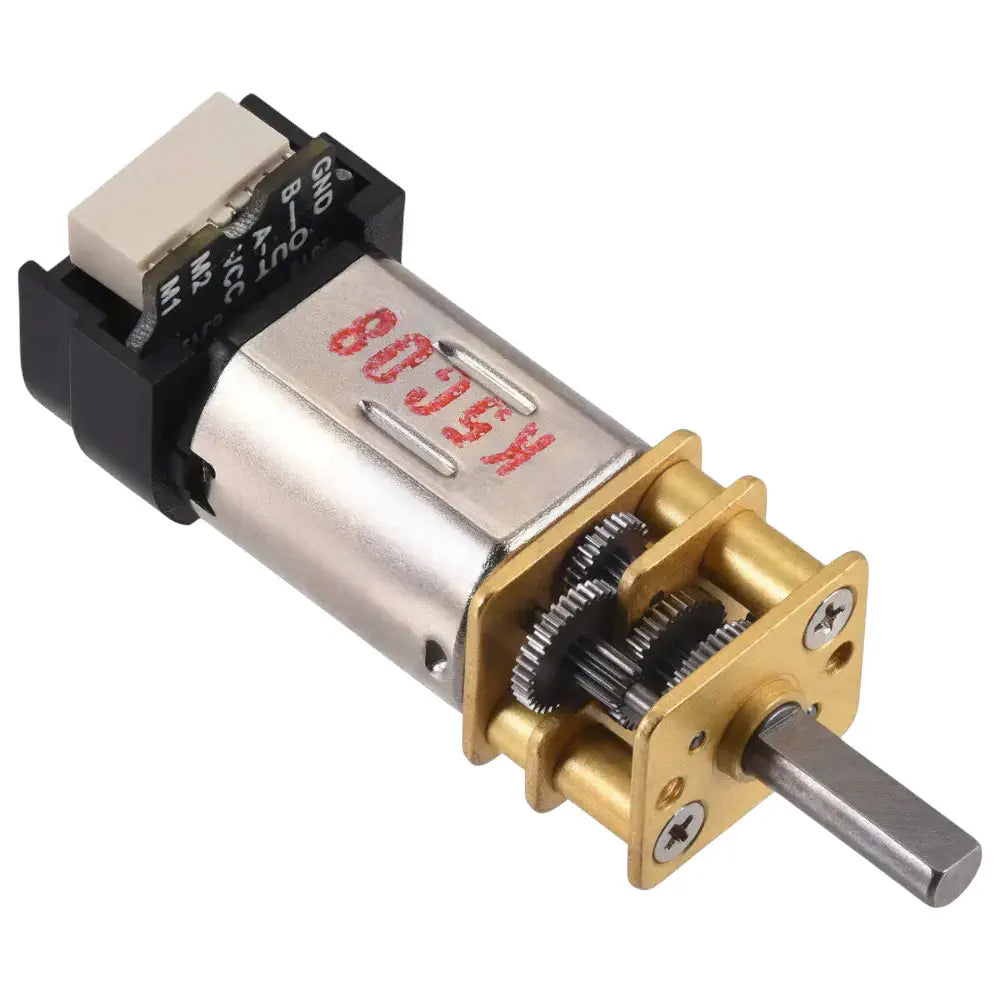 Pololu 1000:1 Micro Metal Gearmotor LP 6V w/ 12 CPR Encoder, Side Connector