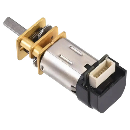 Pololu 1000:1 Micro Metal Gearmotor MP 6V w/ 12 CPR Encoder, Side Connector