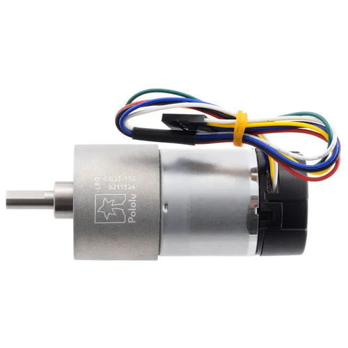 Pololu 150:1 Metal Gearmotor 37Dx73L mm w/ 64 CPR Encoder & Helical Pinion