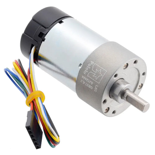 Pololu 24V 37Dx65L mm 6.3:1 Metal Gearmotor w/ 64 CPR Encoder (Helical Pinion)