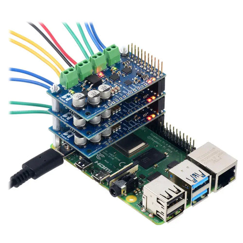 Pololu Motoron M3H256 Triple Motor Controller for Raspberry Pi (w/ Connectors)