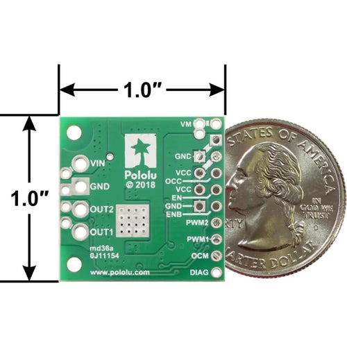 Pololu TB9051FTG 2.6A Single Brushed DC Motor Driver Carrier