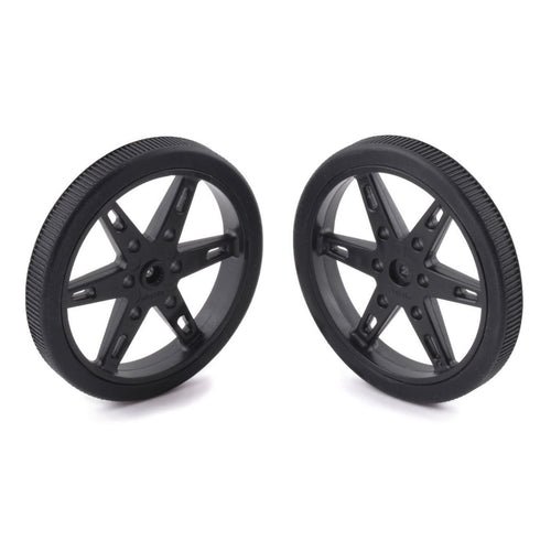 Pololu Wheel Pair for Micro Servo Splines (21T, 4.8 mm) 60 x 8 mm (Black)