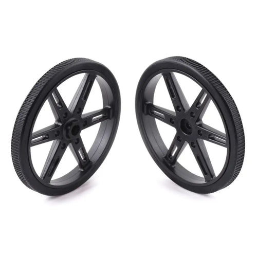 Pololu Wheel Pair for Standard Servo Splines (25T, 5.8 mm) 70 x 8 mm (Black)