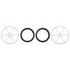Pololu Wheel Pair for Standard Servo Splines (25T, 5.8mm) 90x10mm (White)