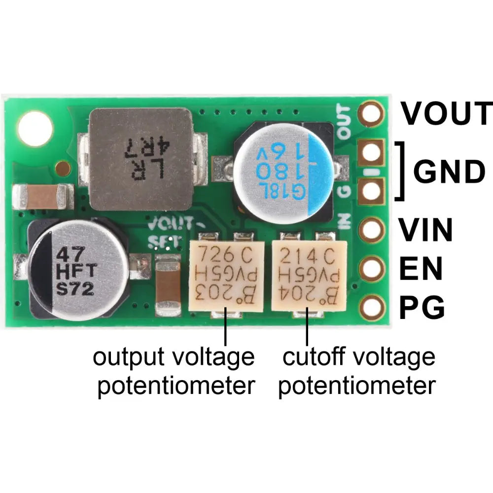 Pololu 1.4-7V, 3.4A Fine-Adjust Step-Down Voltage Regulator W/ Adjustable Low-Voltage Cutoff D30V30MALCMA