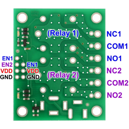 Pololu Basic 2-Channel SPDT Relay Carrier w/ 12VDC Relays (Partial Kit)