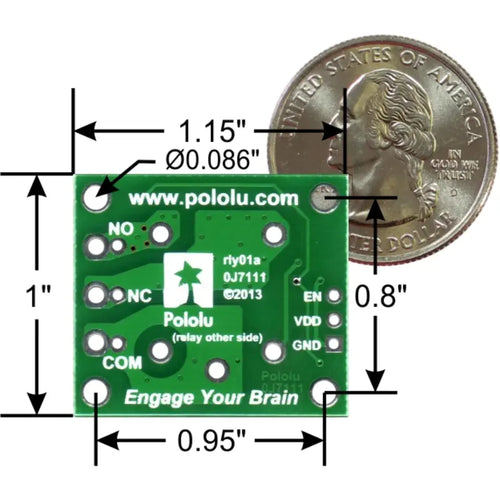 Pololu Basic SPDT Relay Carrier for"Sugar Cube" Relays