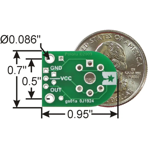 Pololu Carrier for MQ Gas Sensors (Bare PCB Only)