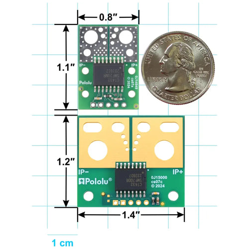 Pololu CT433-HSWF30MR TMR Current Sensor Compact Carrier -30A to +30A, 3.3V