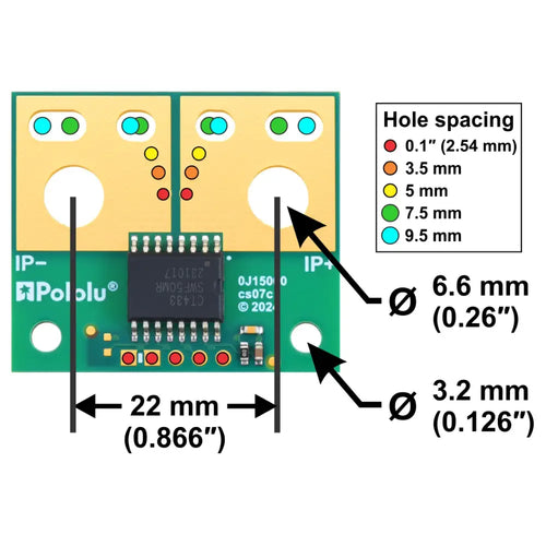 Pololu CT433-HSWF50MR TMR Current Sensor Large Carrier -50A to +50A, 3.3V