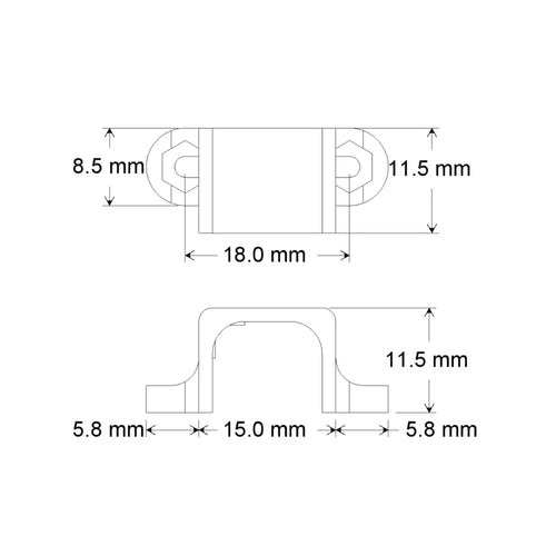 Pololu Micro Metal Gearmotor Bracket Pair - White