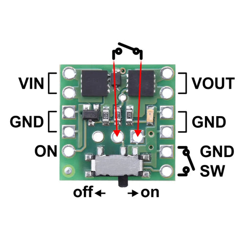 Pololu Mini MOSFET Slide Switch w/ Reverse Voltage Protection, LV